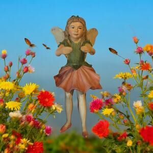 CICELY‎ MARY BARKER Flower Fairy Garden Stick SWEET PEA Winged Figurine
